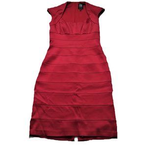 JAX Women's Party Dress, Satin Red, Size 4